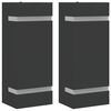 vidaXL Apliques de exterior 2 unidades acero inoxidable negro