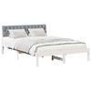 vidaXL Estructura de cama con cabecera y gris claro 135 x 190 cm