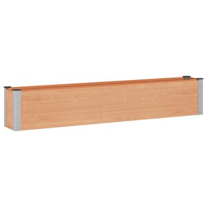 vidaXL Arriate elevado Marr&oacute;n 200 x 30 x 36 cm WPC y Aluminio