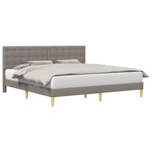 vidaXL Estructura de cama con cabecera Topo 200 x 200 cm Tela