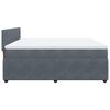 vidaXL Cama box spring con colch&oacute;n terciopelo gris oscuro 180x200 cm