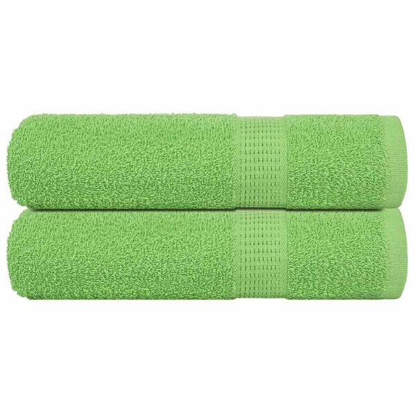 vidaXL Toallas de mano FROGN 2 uds verde manzana 50x100 cm 360 g/m&sup2;