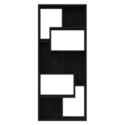 vidaXL Estantería librería madera contrachapada negro 67x24x161 cm