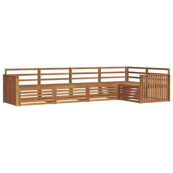 vidaXL Conjunto de sof&aacute;s de exterior 5 pcs Natural