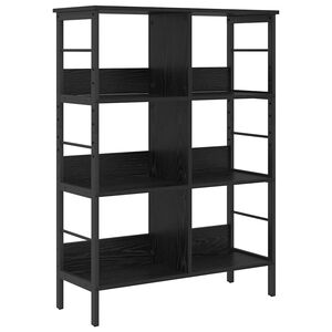 vidaXL Estante de libros 6 niveles 82 x 32 x 112 cm Roble Negro
