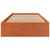 vidaXL Estructura de cama sin colch&oacute;n madera de pino marr&oacute;n 90x200 cm