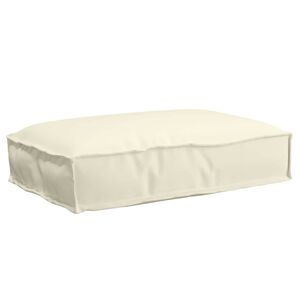vidaXL Coj&iacute;n Tela Oxford Crema 60 x 40 x 8 cm