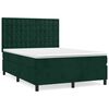 vidaXL Cama box spring con colch&oacute;n terciopelo verde oscuro 140x200 cm