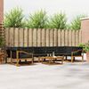 vidaXL Conjunto de sof&aacute;s de exterior con coj&iacute;n 8 pcs Natural y negro