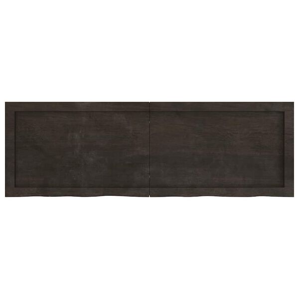 vidaXL Encimera de baño madera tratada marrón oscuro 120x40x(2-4) cm