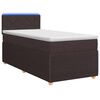 vidaXL Cama box spring con colch&oacute;n Marr&oacute;n Oscuro 80 x 200 cm Tela