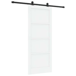 vidaXL Puerta Corredera Blanco y Negro 83 x 202 cm