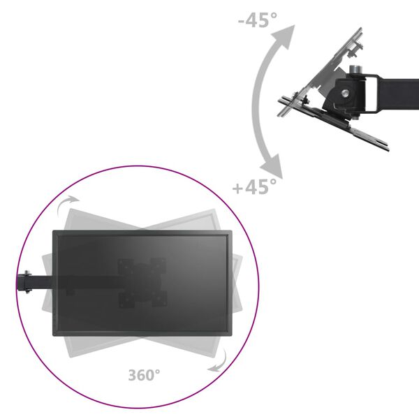 vidaXL Soporte triple de monitor para escritorio 13"-23"