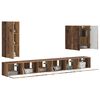 vidaXL Conjunto de mueble para TV de pared 6 pcs Madera envejecida