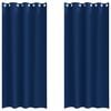 vidaXL Cortinas Opacas con Anillas 2 uds. Azul Oscuro 225 x 140 cm