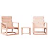 vidaXL Juego de muebles de jard&iacute;n 3 pzas madera maciza abeto Douglas