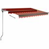 vidaXL Toldo de pie retr&aacute;ctil manual naranja y marr&oacute;n 300x250 cm