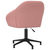 vidaXL Silla de comedor giratoria de terciopelo rosa