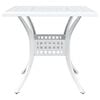 vidaXL Conjunto de mesa de jard&iacute;n 3 pcs Blanco Aluminio fundido