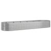 vidaXL Jardinera arriate acero recubrimiento polvo plata 510x140x68 cm