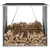 vidaXL Casetilla leña acero galvanizado gris antracita 163x83x154 cm
