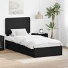 vidaXL Cama con almacenamiento Negro 75 x 190 cm Madera de ingenier&iacute;a