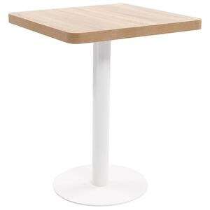 vidaXL Mesa de bistr&oacute; MDF marr&oacute;n claro 60x60 cm
