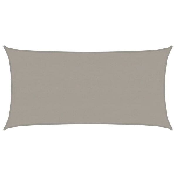 vidaXL Toldo de vela rectangular HDPE gris claro 160 g/m&sup2; 4x7 m
