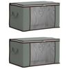 vidaXL Caja de almacenamiento con ventana lateral transparente 2 uds.