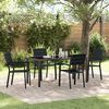 vidaXL Conjunto de Comedor de Jard&iacute;n 5 pcs Negro