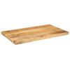 vidaXL Tablero mesa rectangular madera maciza mango rugosa 50x30x2,5cm
