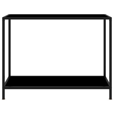 vidaXL Mesa de consola negro vidrio templado 100x35x75 cm