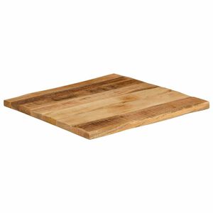 vidaXL Tablero de mesa borde natural madera maciza mango 40x40x3,8 cm