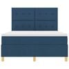vidaXL Cama tipo Box Spring con colch&oacute;n Azul 140 x 190 cm tela