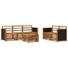 vidaXL Conjunto de sof&aacute;s de exterior 6 uds. Natural