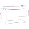vidaXL Mesita de noche de pared roble ahumado