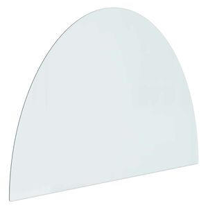 vidaXL Placa de vidrio para chimenea Transparente 800 x 600 mm Cristal