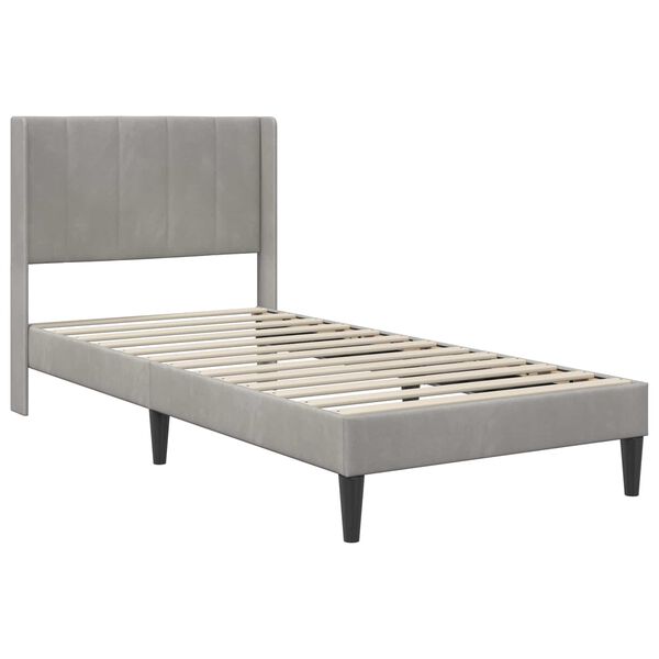 vidaXL Estructura de cama Gris Claro 80 x 200 cm Terciopelo
