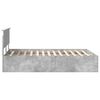 vidaXL Estructura de cama con cabecera Gris Concreto 150 x 200 cm