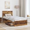 vidaXL Estructura de cama con cabecera Madera vieja 90 x 190 cm