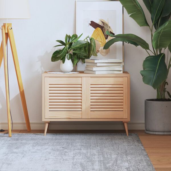 vidaXL Puerta de armario de lamas 2 uds madera de pino 39,5x39,4 cm