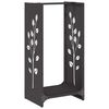 vidaXL Le&ntilde;ero negro 40x30x80 cm Acero laminado en fr&iacute;o