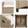 vidaXL Silla de Jard&iacute;n 2 pcs Beige y Crema 56 x 60 x 112 cm