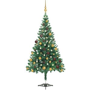 vidaXL &Aacute;rbol de Navidad artificial con luces y bolas 230 ramas 120 cm