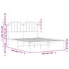 vidaXL Estructura cama sin colch&oacute;n con cabecero metal negro 135x190 cm