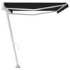vidaXL Toldo de pie retr&aacute;ctil manual gris antracita 500x300 cm