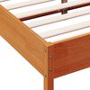 vidaXL Estructura de cama sin colch&oacute;n madera maciza marr&oacute;n 120x190 cm