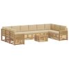 vidaXL Conjunto de sof&aacute;s de exterior 11 uds. y Beige Poli&eacute;ster