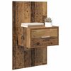 vidaXL Armario de Noche con caj&oacute;n 2 pcs Madera vieja 50 x 32,5 x 80cm