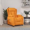 vidaXL Sill&oacute;n de masaje el&eacute;ctrico tela amarillo oscuro